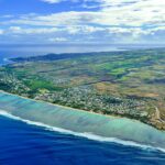 Vue aérienne du littoral de La Réunion, cadre naturel attractif pour annonces immobilières à La Réunion.