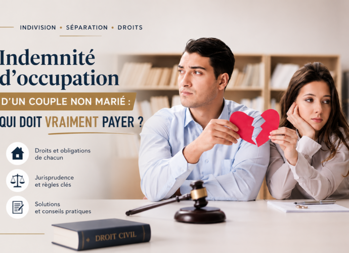 Indemnité d'occupation pour un couple non marié après une séparation : calcul des droits des indivisaires sur un bien immobilier