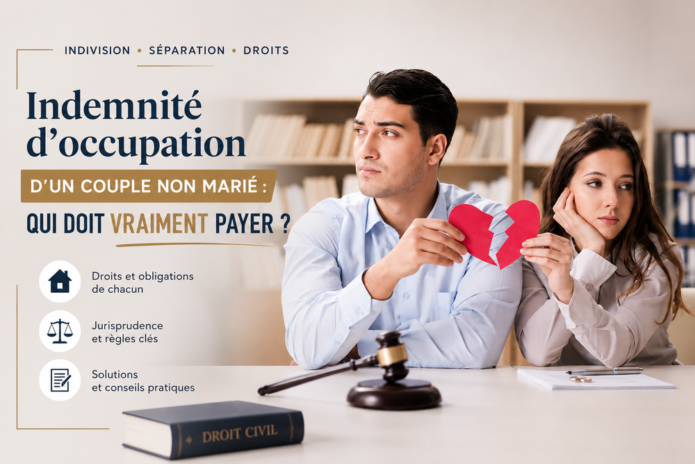 Indemnité d'occupation pour un couple non marié après une séparation : calcul des droits des indivisaires sur un bien immobilier