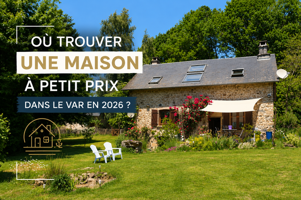 Maison à petit prix dans le Var avec jardin dans un environnement calme