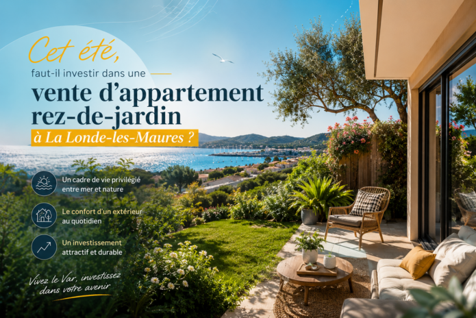vente appartement rez-de-jardin la londe-les-maures avec terrasse et jardin privatif proche de la mer